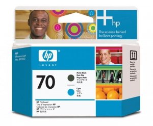 Głowica (Printhead) HP 70 matte black and cyan do Z2100/Z5200 C9404A