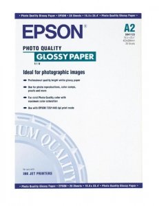 Papier Epson Photo Quality Glossy Paper A2, 141g/m2 20 ark. S041123