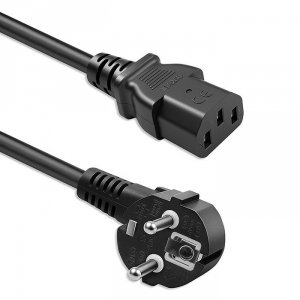 Qoltec Kabel zasilający | wtyczka kątowa SCHUKO CEE 7/7 (E/F) | IEC C13 | 3x1.0mm2 | Czysta miedź Cu | 2.5m