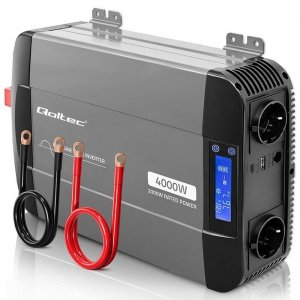 Qoltec Przetwornica napięcia Pure Sine Wave | 12V na 230V | 2000/4000W