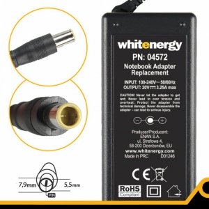 Whitenergy Zasilacz 20V | 3.25A 65W wtyk 7.9*5.5mm + pin IBM  04572