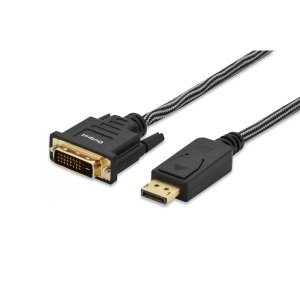 EDNET Kabel adapter Displayport 1080p 60Hz FHD Typ DP/DVI-D (24+1) M/M nylon 3m