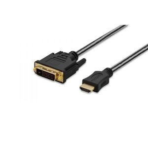 EDNET Kabel adapter HDMI HighSpeed 1080p 60Hz FHD Typ HDMI A/DVI-D (24+1) M/M nylon 5m