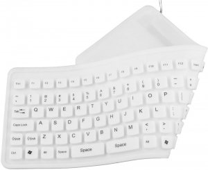 Esperanza KLAWIATURA SILIKONOWA EK126W USB/OTG WODOODPORNA BIAŁA