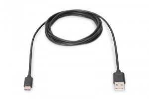 Digitus Kabel połączeniowy USB 2.0 HighSpeed Typ USB A/USB C M/M 1,8m  Czarny