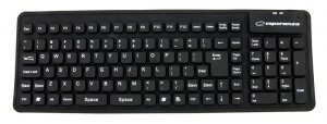 Esperanza KLAWIATURA SILIKONOWA EK126K USB/OTG CZARNA