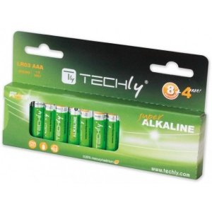 Techly Baterie alkaliczne LR03 AAA 12szt,(IBT-LR03T12B)