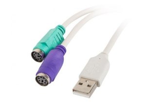 Lanberg Adapter USB -> PS/2 x2 biały