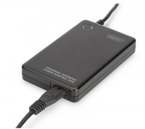Digitus Uniwesalny zasilacz do laptopa, 90W SuperSlim, port USB (5V/2A), 11 adapterów, np.: Asus, Dell, HP