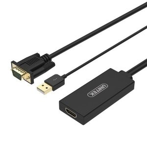 Unitek Adapter VGA do HDMI + audio; Y-8711