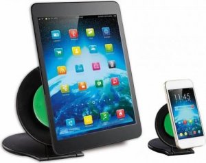 Techly Zestaw dwóch podstawek do tabletu i smartphone, czarny