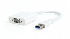 Gembird Adapter USB3.0 do VGA biały