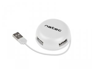 NATEC Hub USB 4 porty Bumblebee USB 2.0 biały
