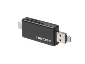 NATEC Czytnik kart Earwig SD/Micro SD, USB 2.0 czarny