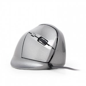 Gembird Mysz ergonomiczna optyczna 6-przyciskowa szara