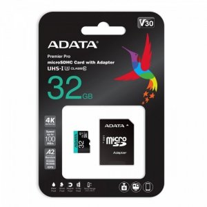 Adata Karta pamięci microSD Premier Pro 32GB UHS1 U3 V30 A2 + adapter