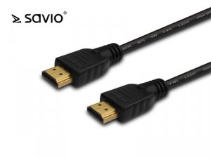 Elmak Kabel HDMI v1.4 Savio CL-37 czarny, 4Kx2K, 1m, wielopak 10szt.
