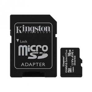 Kingston Karta pamięci microSD 16GB Canvas Select Plus 100MB/s Adapter