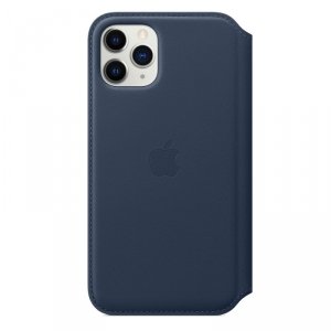 Apple Skórzane etui folio do iPhone 11 Pro otchłanny błękit