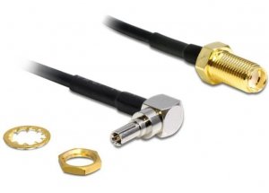 Delock Adapter WLAN SMAF CRC-9M kątowy