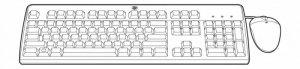 Hewlett Packard Enterprise Zestaw USB FI Keyboard/Mouse Kit 672097-353