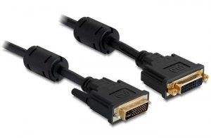 Delock Przedłużacz DVI-D (24+5) 1m dual link + ferryt