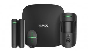 AJAX Zestaw alarmowy StarterKit Cam Plus Hub 2 Plus, MC, DP, SC czarny
