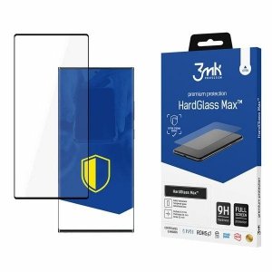 3MK Szkło ochronne HardGlass Max Samsung S22 Ultra S908 Czarny