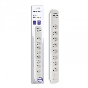 Qoltec Listwa antyprzepięciowa | 8 gniazd | 2xUSB | 1.8m | Biała