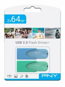 PNY Pendrive 64GB USB2.0 ATTACHE 4 FD64GATT4COLBGX2-EF