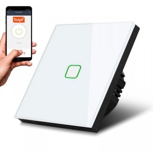 Maclean Dotykowy włącznik światła pojedynczy Wi-Fii SMART MCE716W Biały
