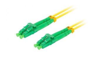 Lanberg Patchcord światłowodowy Sm Lc/Apc-Lc/Apc Duplex 3.0Mm 1M żółty