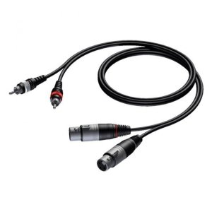 PROCAB Kabel audio 2x XLR żeński - 2x RCA/CINCH męski 1.5m - CAB705/1.5