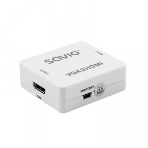 Savio Konwerter/Adapter VGA - HDMI Full HD/1080p 60Hz, CL-110