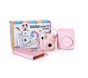 Fujifilm Zestaw Instax mini 11 (aparat, album, pokrowiec) różowy