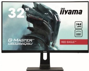 IIYAMA Monitor 31.5 cala GB3266QSU-B1 VA,QHD,144HZ,1MS,1500R,DPx,HDMIx2,USBx4 + Soundbar Stage AIR V2 Creative