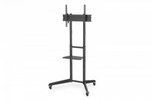 Digitus Stojak mobilny pojedynczy z półką 1xLCD max. 70 max. 50kg, VESA max. 600x400