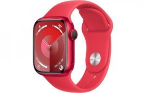 Apple Watch Series 9 GPS + Cellular, 41mm Koperta z aluminium z edycji (PRODUCT)RED z paskiem sportowym z edycji (PRODUCT)RED - 