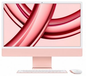 Apple iMac 24 cale: M3 8/8, 8GB, 256GB SSD - Różowy