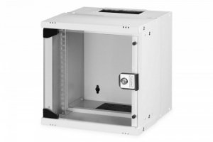 Digitus Szafa sieciowa wisząca 10 cali 6U, SOHO PRO 324 x 316 x 298 mm, nośność 60kg, drzwi szyba, niezłożona, Szara