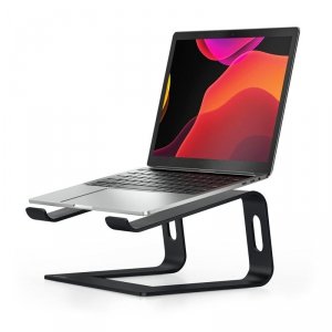 CRONG AluBench  Aluminiowa podstawka do laptopa Czarna