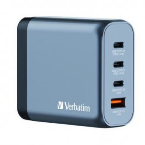 Verbatim Ładowarka GNC-140 32203 GaN 140W, PD 3.1, QC 3.0  3x USB-C, 1x USB-A, UE / UK