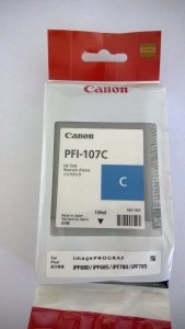 Tusz Canon PFI-107 C - cyan 130 ml do iPF 670 / 680 / 685 / 770 / 780 / 785