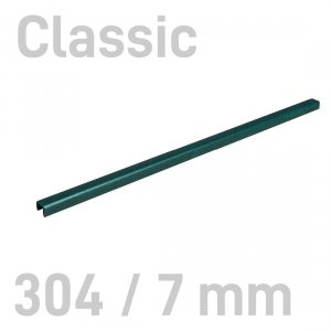 Grzbiety kanałowe MetalBind- O.CHANNEL Classic Zielony - 304/7 mm - 10 sztuk