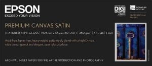 Epson Papier Premium Canvas Satin, 60 x 12,2 m, 350g/m2 C13S045065 