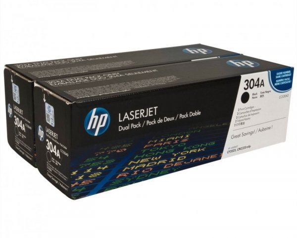 HP Toner nr 304AD CC530AD Black 2pack 2x3,5K