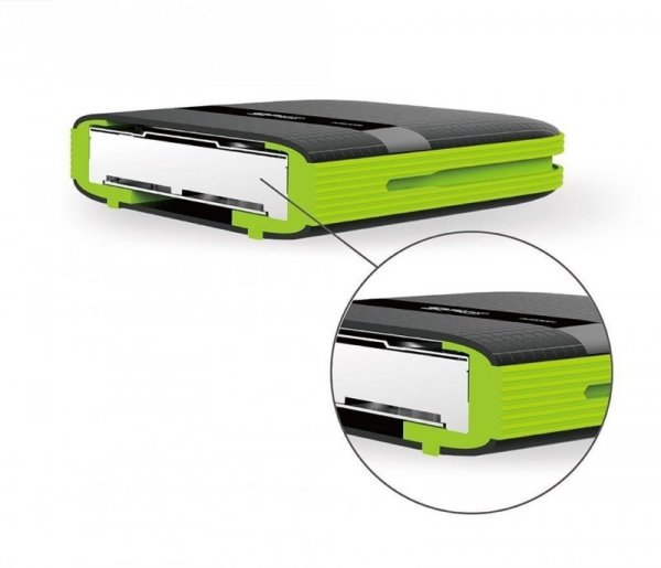 Dysk zewnętrzny HDD Silicon Power Armor A60 (4TB; 2.5&quot;; USB 3.2; 5400 obr/min; Green-Black; SP040TBPHDA60S3K)