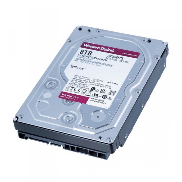 Dysk HDD WD Red Plus WD80EFPX (8 TB ; 3.5&quot;; 256 MB; 5640 obr/min)