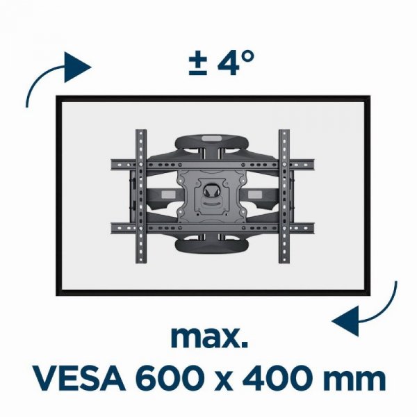 GEMBIRD UCHWYT ŚCIENNY REGULOWANY LCD 32&quot;-75&quot; VESA MAX 600 X 400MM, DO 45KG
