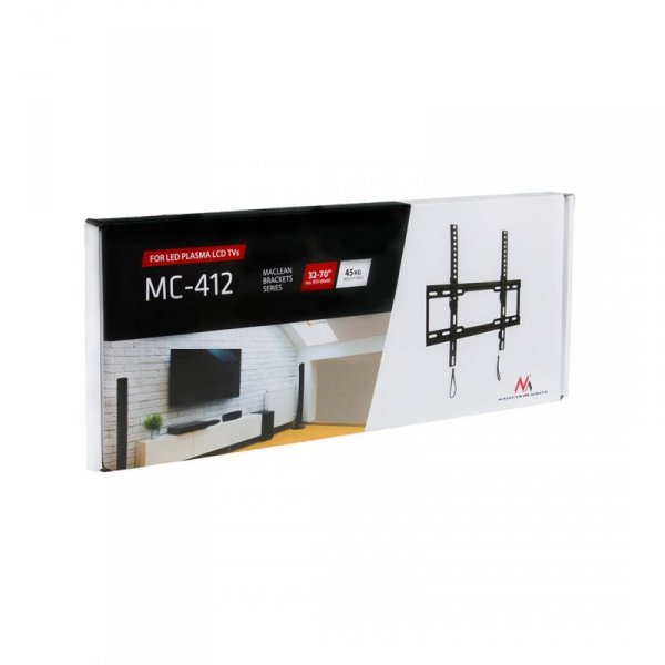 MACLEAN UCHWYT DO TV MAX VESA 400X400, 32-70&quot;, 45KG, REG. ODCHYLENIA +0°~-10°, MC-412